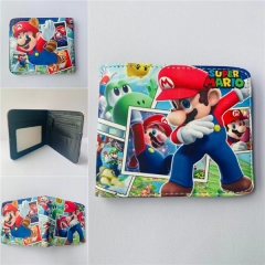 Super Mario Bro Cartoon Coin Purse Anime Short Wallet
