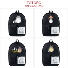 7 Styles My Neighbor Totoro Nylon Waterproof Black Anime Backpack Bag