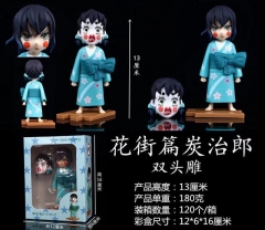13CM Demon Slayer: Kimetsu no Yaiba Street Flower Hashibira Inosuke Kimono PVC Anime Figure Toy