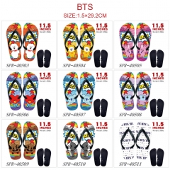 12 Styles BT21 K-POP BTS Summer Beach Flip Flops Slipper