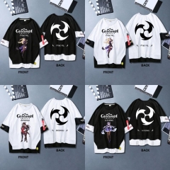 10 Styles Genshin Impact Cosplay Unisex Anime T shirt