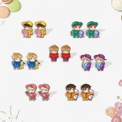 7 Styles K-POP BTS Bulletproof Boy Scouts Shrinky Dinks Earrings Anime Plastic Earrings