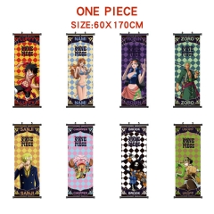 9 Styles One Piece Waterproof Wall Scroll Anime Wallscrolls （60*170cm）