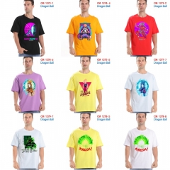 8 Style 7 Color Dragon Ball Z Cotton Anime T-shirts