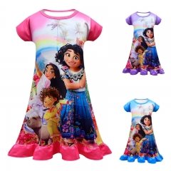 3 Colors Encanto Canvas Cosplay Nightgown Costume Pajamas/Pyjamas For Children
