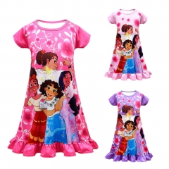3 Colors Encanto Canvas Cosplay Nightgown Costume Pajamas/Pyjamas For Children