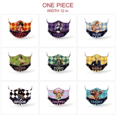 12 Styles One Piece Cartoon Color Printing Anime Mask
