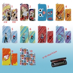 10 Styles Fairy Tail Cartoon Character Anime PU Zipper Wallet Purse
