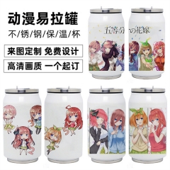 4 Styles The Quintessential Quintuplets Cartoon Pop Cans Printing Character Anime Cups 350ML