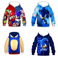 10 Styles Sonic Cosplay Game Sweater 3D Anime Cosplay Children's Sweater Hoodie