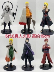 6PCS/Set 19CM 5 Ver. Naruto Cartoon Character Model Toy Anime PVC Figure