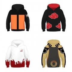 16 Styles Naruto Cosplay 3D Anime Cosplay Hooded Hoodie for Children
