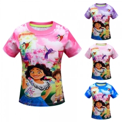 3 Colors Encanto Canvas Cosplay Costume T Shirts For Children