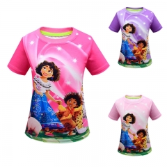 3 Colors Encanto Canvas Cosplay Costume T Shirts For Children
