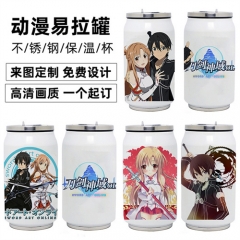 3 Styles Sword Art Online | SAO Cartoon Pop Cans Printing Character Anime Cups 350ML