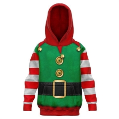 3 Styles Christmas Day Cosplay 3D Printed Anime Hooded Hoodie For Kids