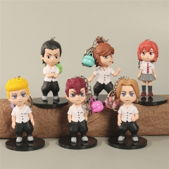 6PCS/SET Tokyo Revengers Cute Design PVC Anime Figure Keychain