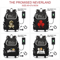 8 Styles The Promised Neverland Canvas Shoulder Anime Backpack Bag