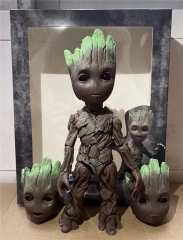 26cm Guardians of the Galaxy Groot Movie Anime PVC Figure Toy ( change head )