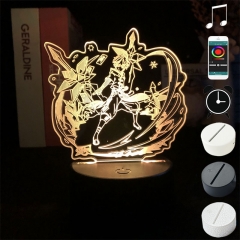 2 Different Bases Genshin Impact Anime 3D Nightlight with Remote Control