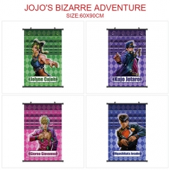 6 Styles JoJo's Bizarre Adventure Cartoon Wallscrolls Waterproof Anime Wall Scroll 60*90CM