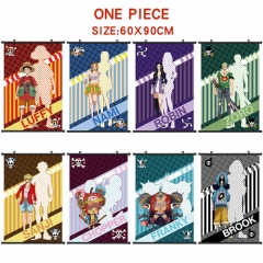 8 Styles One Piece Cartoon Wallscrolls Waterproof Anime Wall Scroll 60*90CM