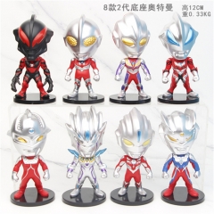 12cm 8PCS/SET Ultraman 2 Generations Cartoon Character Anime PVC Figure Toy
