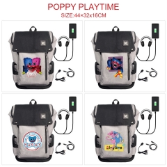 7 Styles Poppy Playtime anime USB charging laptop backpack school bag