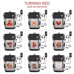 9 Styles Turning Red anime USB charging laptop backpack school bag