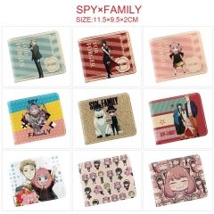 9 Styles SPY×FAMILY Cosplay Cartoon Character Anime Pu Short Wallet Purse
