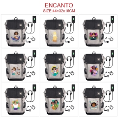 9 Styles Encanto anime USB charging laptop backpack school bag