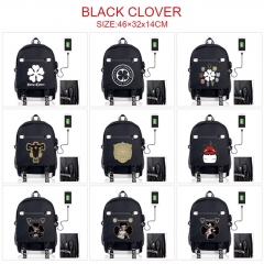 10 Styles Black Clover Canvas Students Backpack Anime Bag