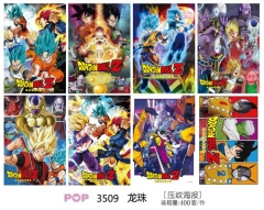 Hot Selling Dragon Ball Z Cartoon Character Posters Set （8pcs a set)