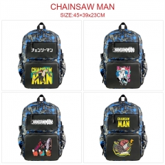 6 Styles Chainsaw Man Camouflage Waterproof Black Anime Backpack Bag