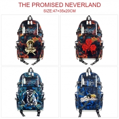 8 Styles The Promised Neverland Anime Cosplay Cartoon Canvas Colorful Backpack Bag