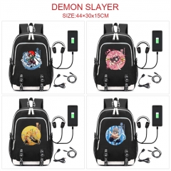 7 Styles Demon Slayer: Kimetsu no Yaiba Anime Backpack Bag with Two USB