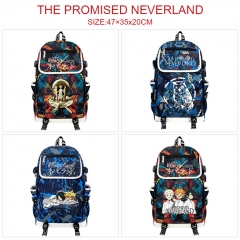 8 Styles The Promised Neverland Anime Backpack Bag With USB
