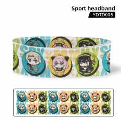 SPY×FAMILY Cosplay Color Printing Anime Sport Headband Hair Band