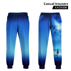 Blue Archive Cosplay Color Printing Casual Trousers Anime Pants