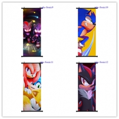 8 Styles Sonic the Hedgehog Cartoon Wallscrolls Waterproof Anime Wall Scroll 40*102CM