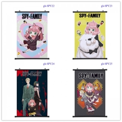 5 Styles FPY X FAMILY Cartoon Wallscrolls Waterproof Anime Wall Scroll 60*90CM