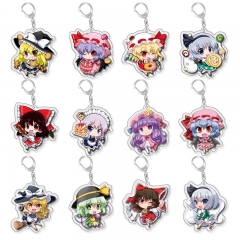 12 Styles Touhou Project/Project Shrine Maiden Cosplay Cartoon Character Anime Acrylic Keychain