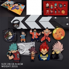 2 Styles (SET)Dragon Ball Z Cartoon Cute Anime Alloy Necklace Keychain Ring