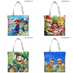10 Styles 40*40cm Super Mario Cartoon Pattern Canvas Anime Bag