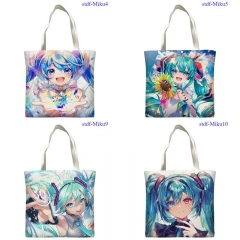 10 Styles 40*40cm Hatsune Miku Cartoon Pattern Canvas Anime Bag