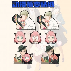 4 Styles SPY×FAMILY Cartoon Can Change Pattern Lenticular Flip Anime 3D Stickers