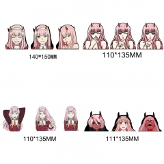 4 Styles DARLING in the FRANXX 02 Cartoon Can Change Pattern Lenticular Flip Anime 3D Stickers