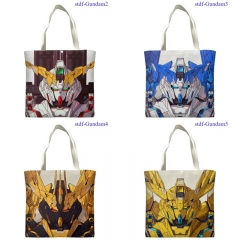 6 Styles 40*40cm Mobile Suit Gundam Cartoon Pattern Canvas Anime Bag