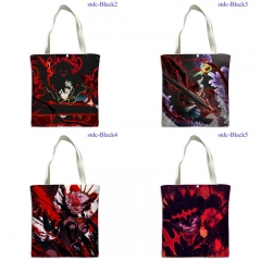 8 Styles 33*38cm Black Clover Cartoon Pattern Canvas Anime Bag