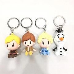 4 Styles Frozen Anime PVC Keychain